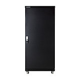 Шкаф напольный 27U, 600*800*1400, цвет чёрный, передняя дверь стеклянная LinkBasic, фото 3