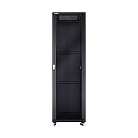 LinkBasic NCB 42U 600*1000*2000, Шкаф серверный, цвет чёрный, передняя дверь стеклянная (тонированная)