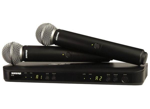Вокальная радиосистема с двумя микрофонами SHURE BLX288E/PG58-H8E - фото 1 - id-p85389538