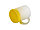Кружка стеклянная матовая, глянцевая желтый градиент 11 унцовая, фото 2