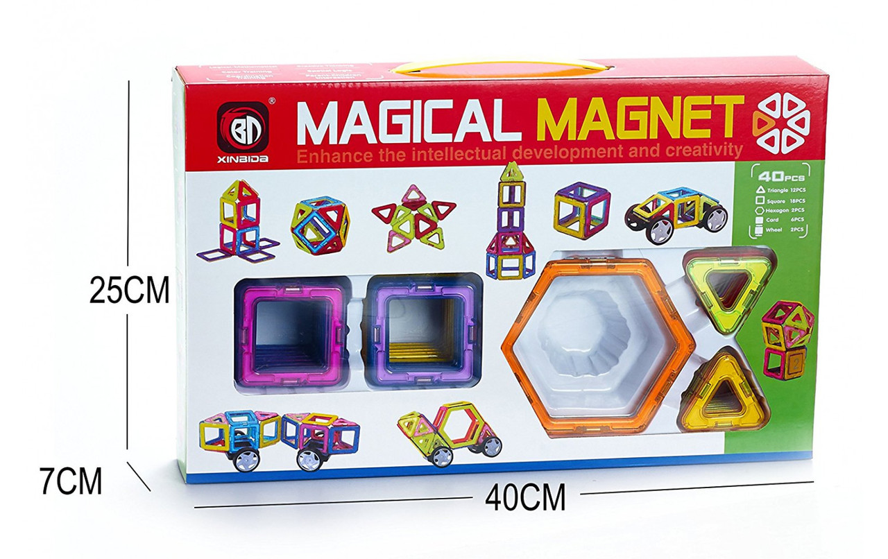 Magical Magnet: Магнитный конструктор, 40 деталей. Настольные игры новые!
