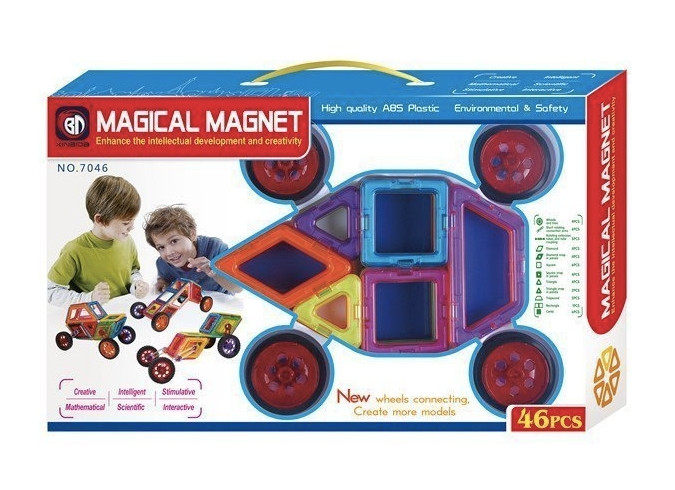 Magical Magnet: Магнитный конструктор, 46 деталей. Настольные игры новые!