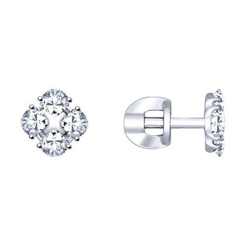 Серьги из серебра со Swarovski Zirconia SOKOLOV 89020096
