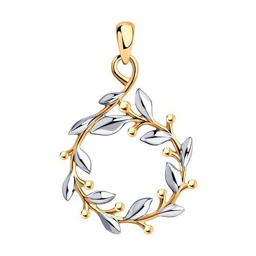 Подвеска DIAMANT (SOKOLOV) серебро с позолотой, без вставок 93-130-00418-1