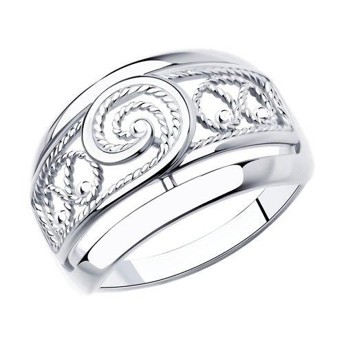 Кольцо DIAMANT (SOKOLOV) серебро с родием, без вставок 94-110-00667-1