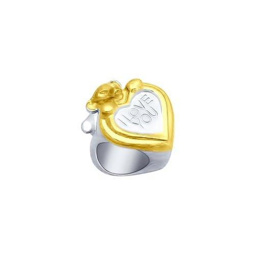 Подвеска-шарм «I love you» Артикул: 94031782 SOKOLOV покрыто родием 94031782