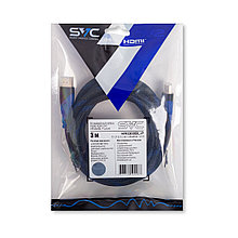 Интерфейсный кабель  HDMI-HDMI  SVC  HR0300BL-P  30В  Синий  Пол. пакет  3 м