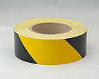Светоотражающая клеевая лента черно-желтая (5см х45,7м), фото 2