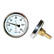 Биметаллический термометр осевой ТБ-63