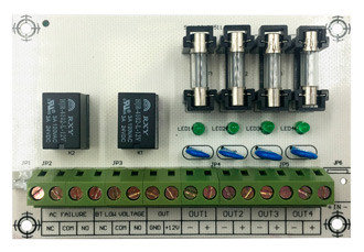 ST-PS104FBR Модуль на 4 выходных канала c реле мониторинга для блока питания Smartec
