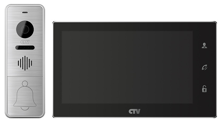 Комплект видеодомофона CTV-DP4706AHD, черный - фото 1 - id-p85458719
