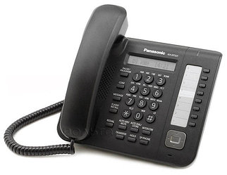 KX-DT 521 RU-B Цифровой системный телефон, большой ЖК-дисплей (1 строка) с подсветкой и с поддержкой