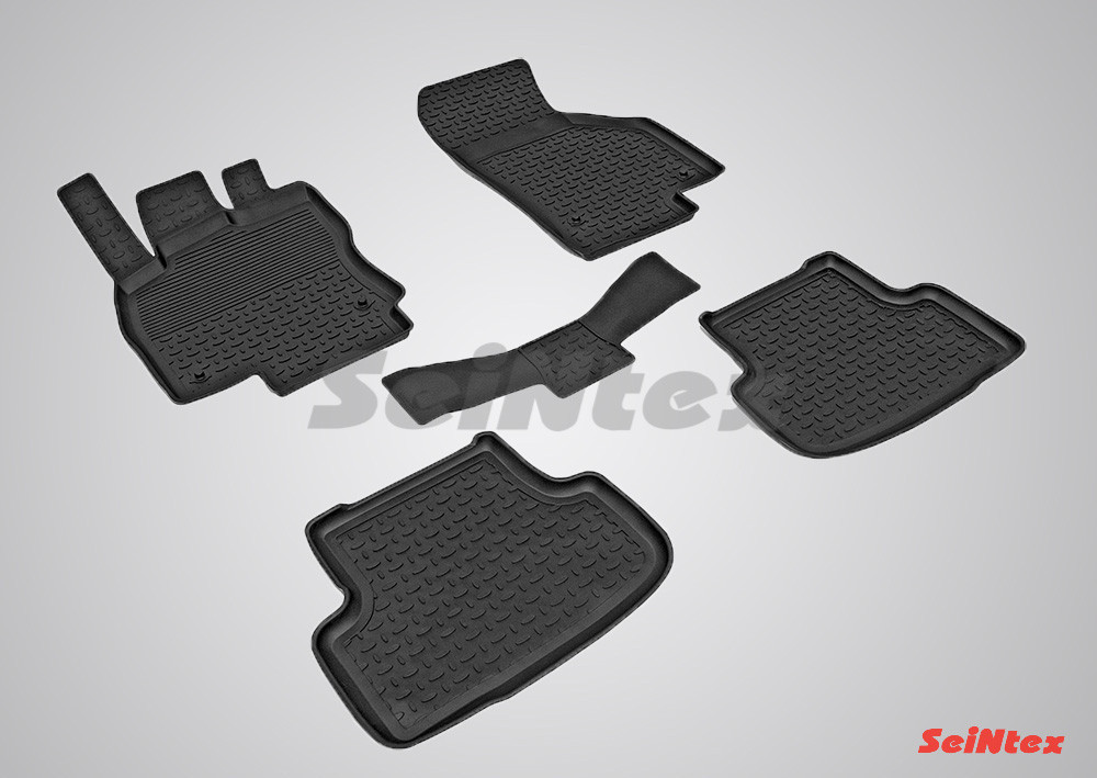 Резиновые коврики с высоким бортом для Skoda Octavia A7 2013-2020 - фото 1 - id-p85461582