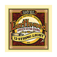 Ernie Ball Earthwood 12 ішекті акустикалық гитараға арналған жіптер 80/20 P02010