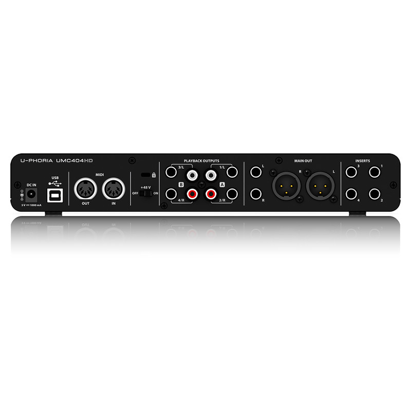 Внешняя студийная звуковая карта Behringer U-PHORIA UMC404HD - фото 3 - id-p74500614