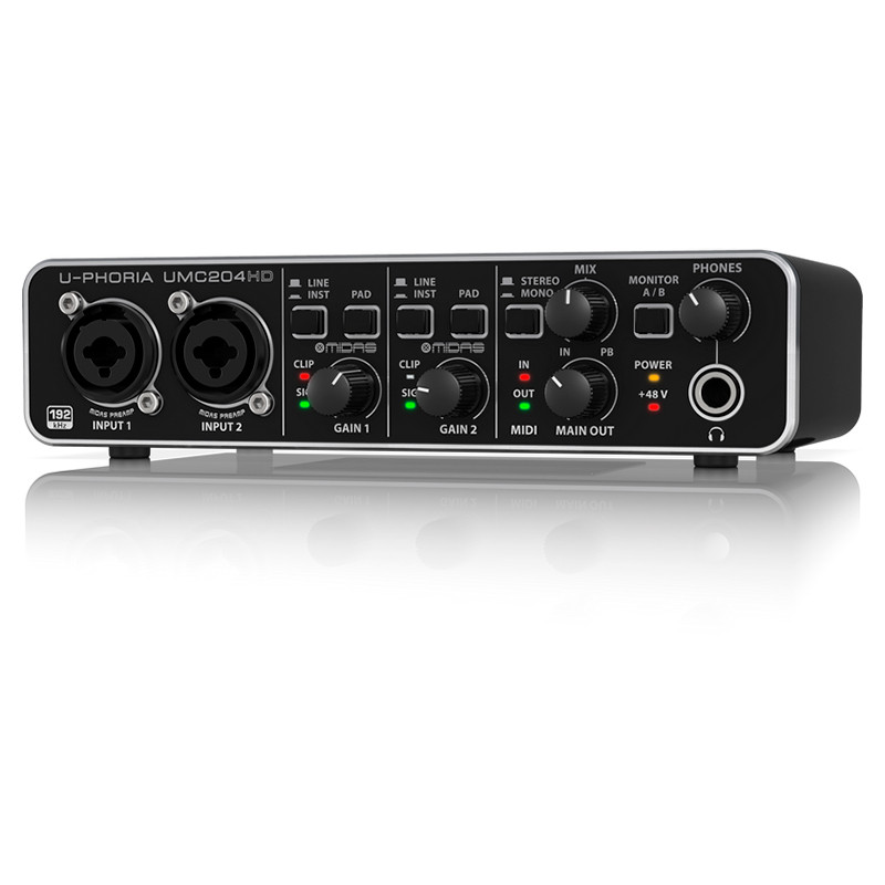 Внешняя студийная звуковая карта Behringer UMC204HD - фото 2 - id-p74500629