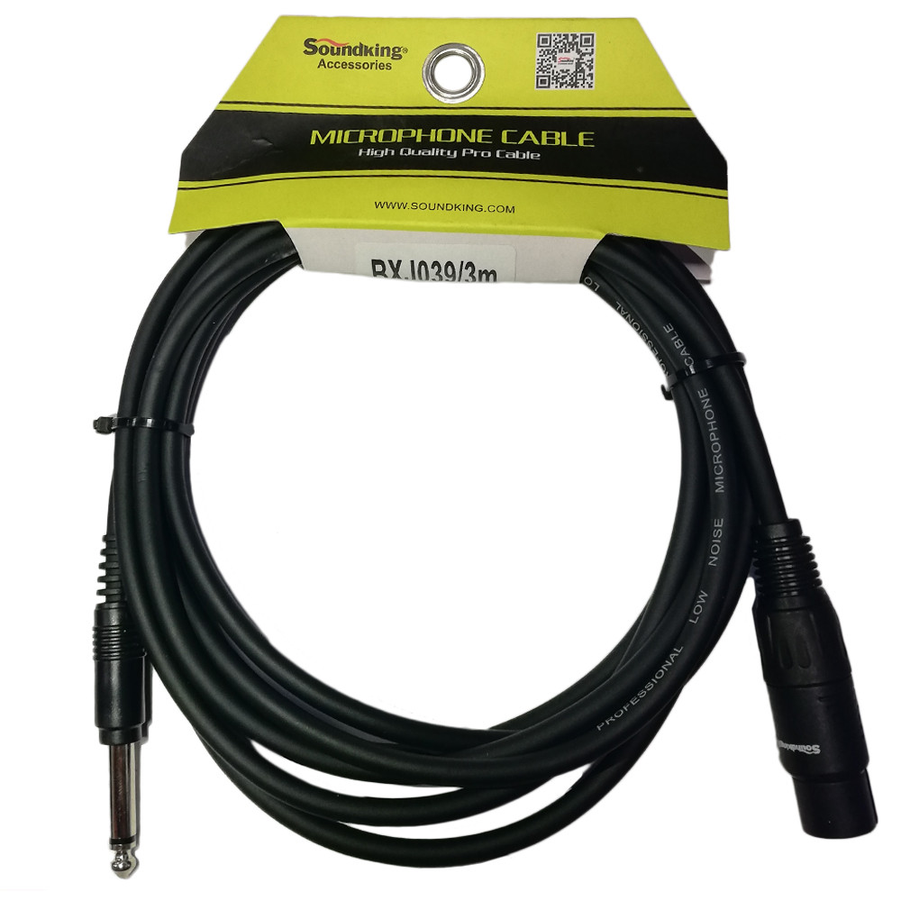 Сигнальный аудио кабель Jack-XLR(F) 3 м SoundKing BXJ039 - фото 1 - id-p79772059