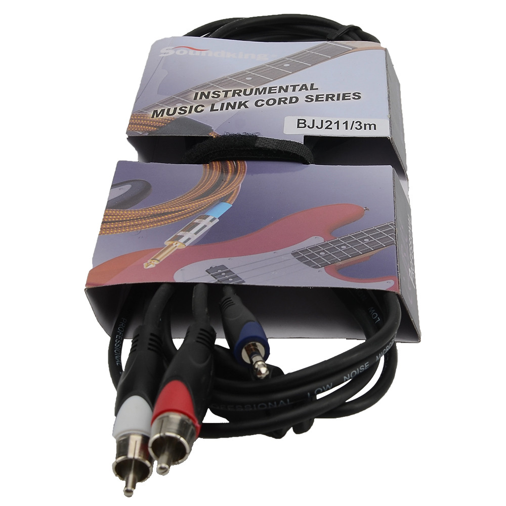 Сигнальный аудио кабель miniJack-RCA 3 м SoundKing BJJ211 - фото 3 - id-p74502990