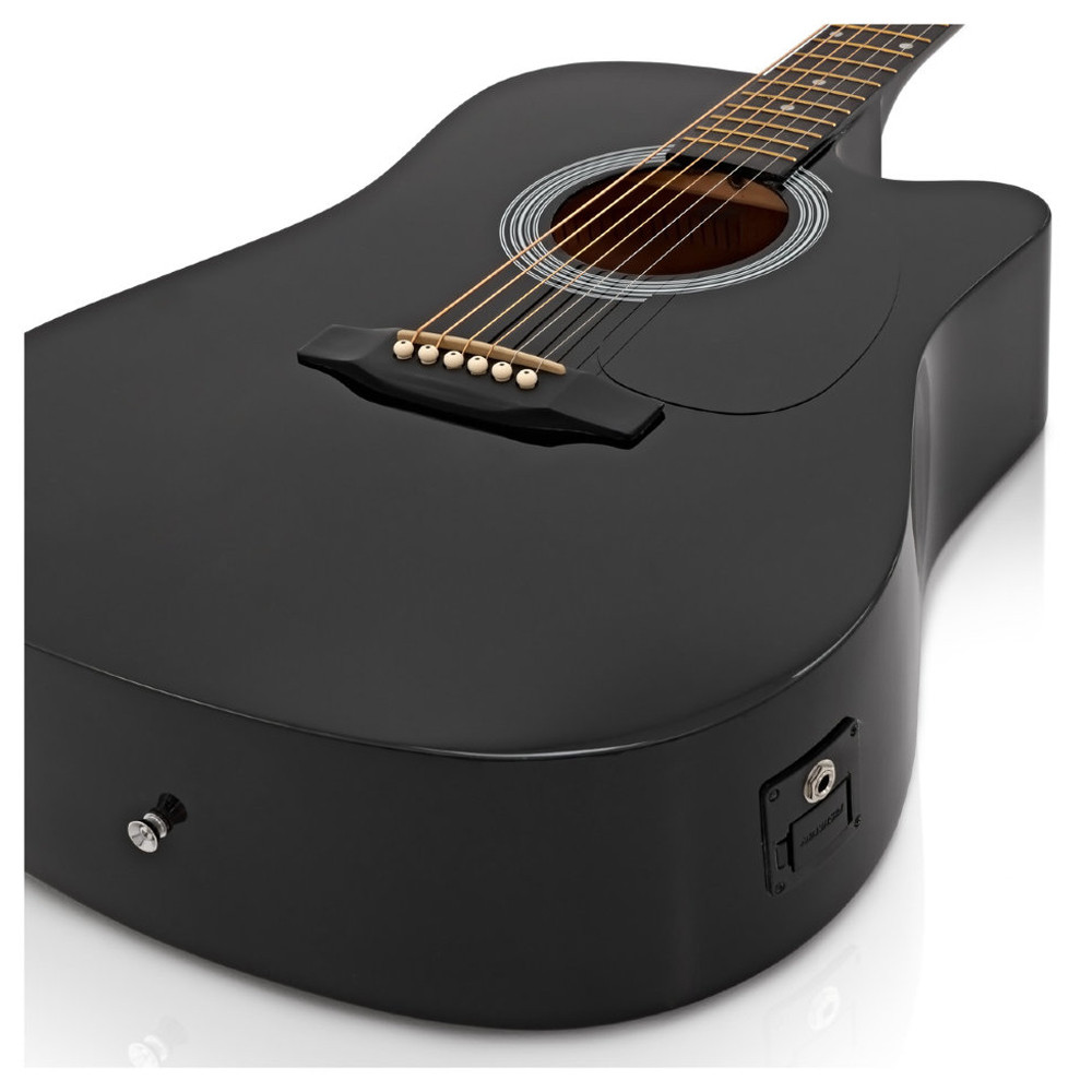 Электро-акустическая гитара Fender Squier SA-105CE Dreadnout Black - фото 3 - id-p81713513