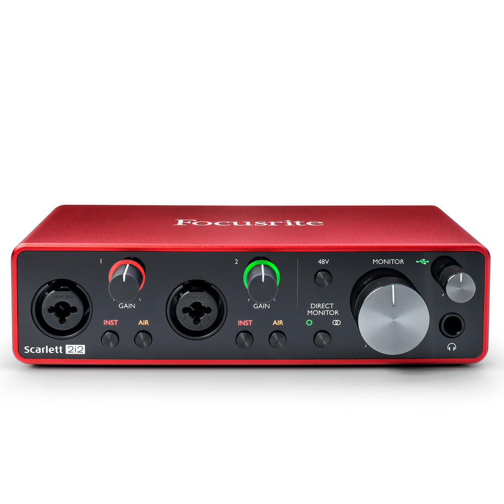 Внешняя студийная звуковая карта Focusrite scarlett 2i2 3Gen - фото 2 - id-p74499803