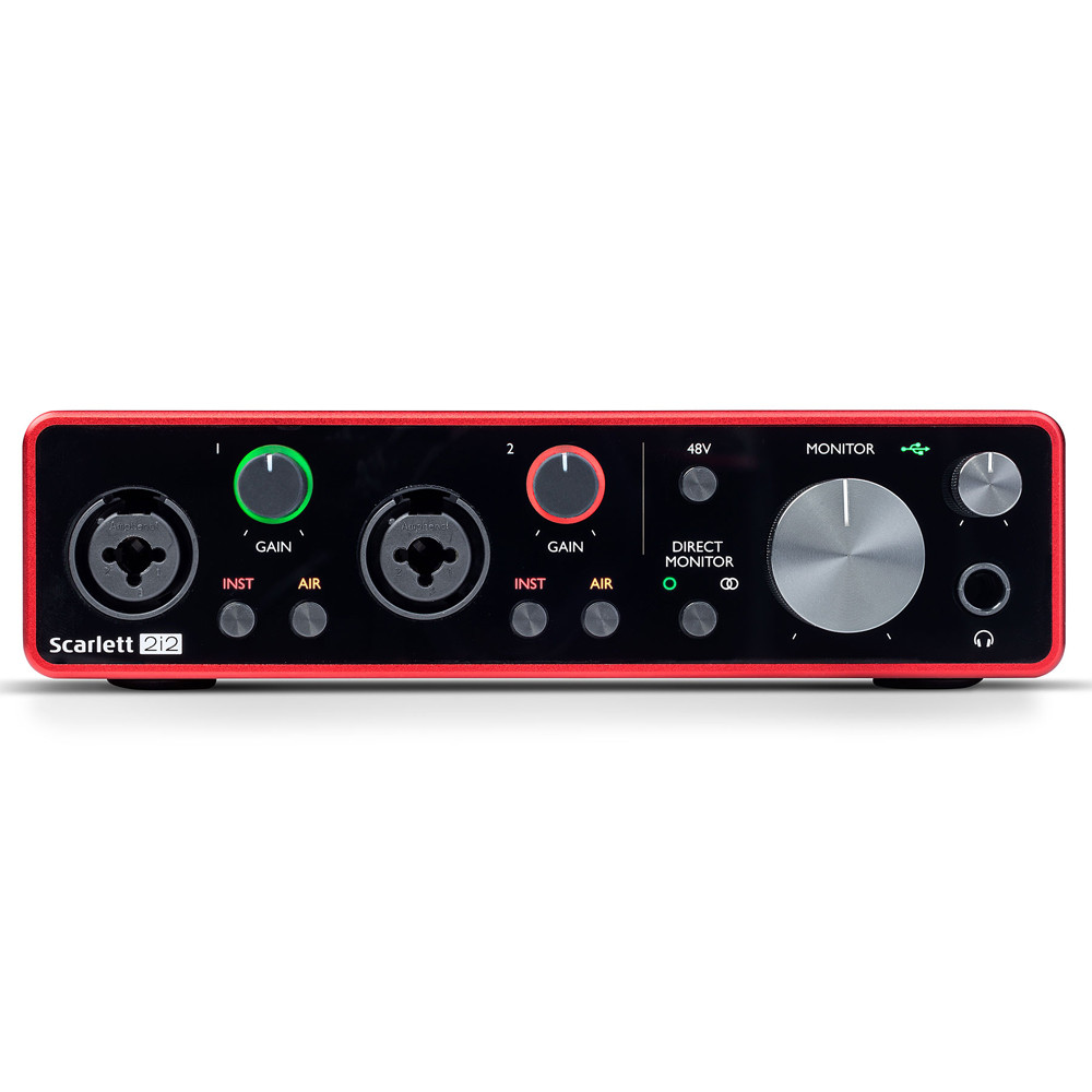 Внешняя студийная звуковая карта Focusrite scarlett 2i2 3Gen - фото 4 - id-p74499803