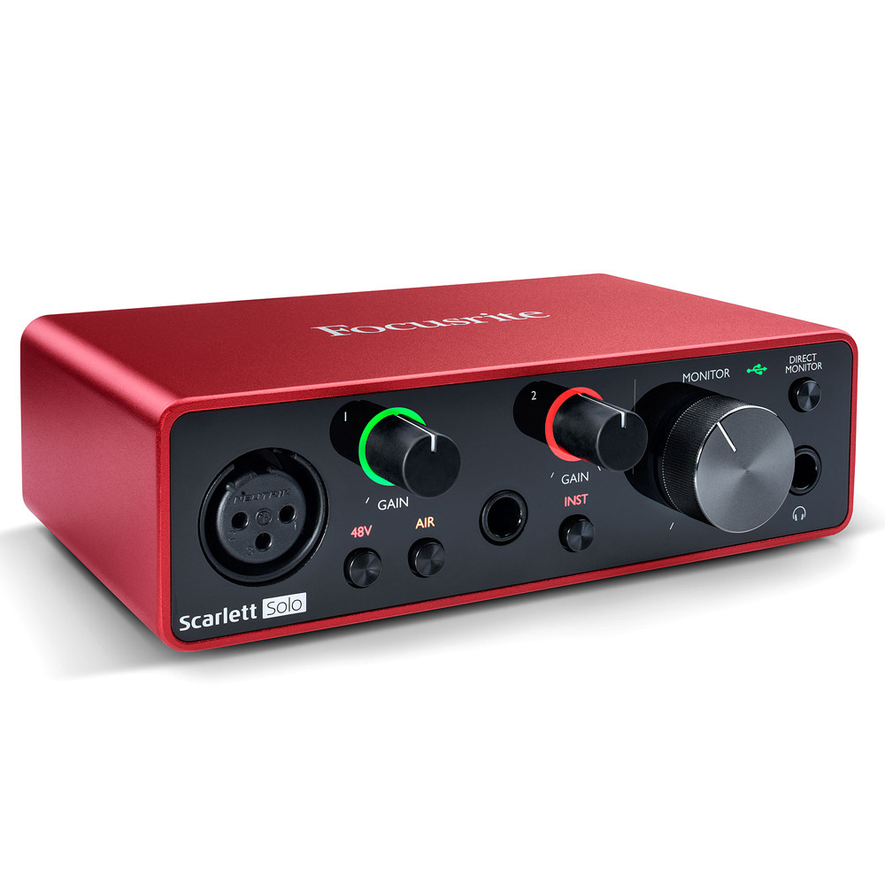 Внешняя студийная звуковая карта Focusrite Scarlett Solo 3Gen - фото 1 - id-p74499808