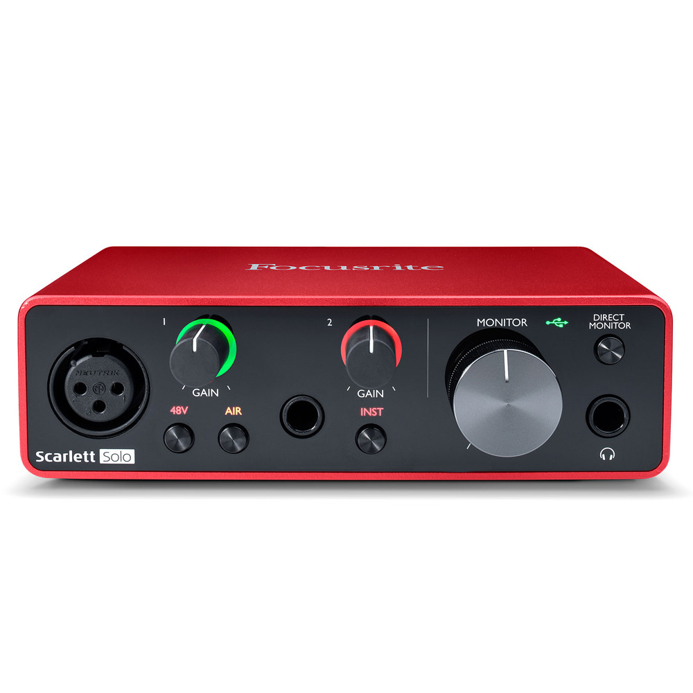 Внешняя студийная звуковая карта Focusrite Scarlett Solo 3Gen - фото 3 - id-p74499808