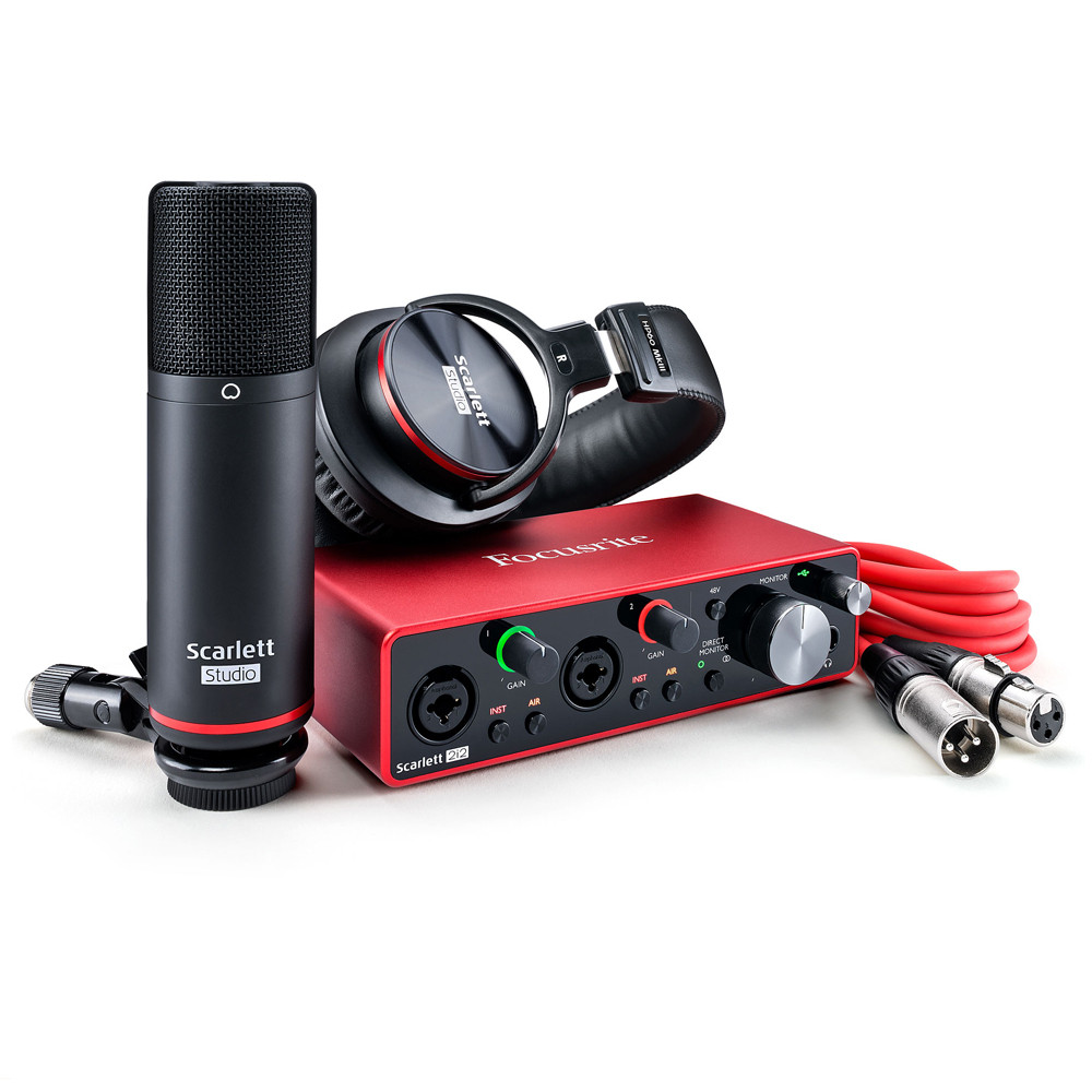 Комплект для звукозаписи Focusrite scarlett 2i2 Studio 3nd GEN - фото 1 - id-p74499823