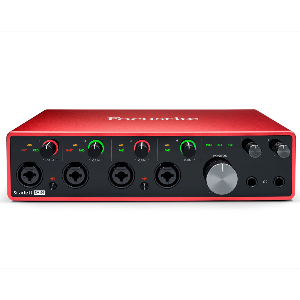 Внешняя студийная звуковая карта Focusrite scarlett 18i8 3Gen - фото 1 - id-p74499879