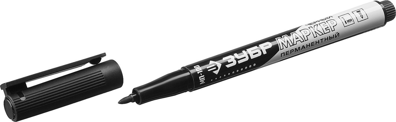 ЗУБР черный, заостренный наконечник, перманентный маркер МП-100 06320-2 - фото 2 - id-p85470603