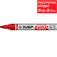 ЗУБР красный, круглый наконечник, маркер-краска МК-750 06325-3