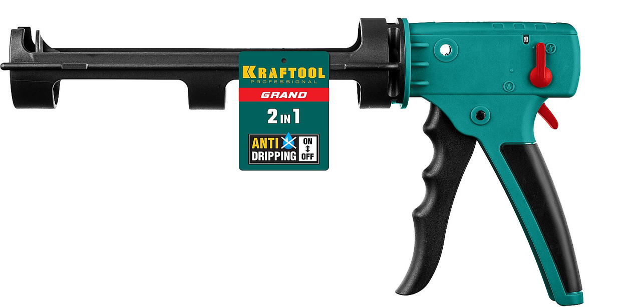 KRAFTOOL 310 мл, скелетный пистолет для герметика Grand 2-in-1 06674 - фото 3 - id-p85470613