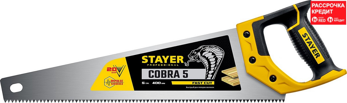 STAYER 5 TPI, 400 мм, ножовка по дереву (пила) Cobra 5 1506-40_z02