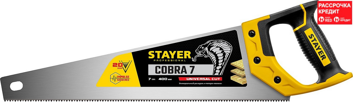 STAYER 7 TPI, 400 мм, ножовка универсальная (пила) Cobra 7 1510-40_z02 - фото 1 - id-p85470690