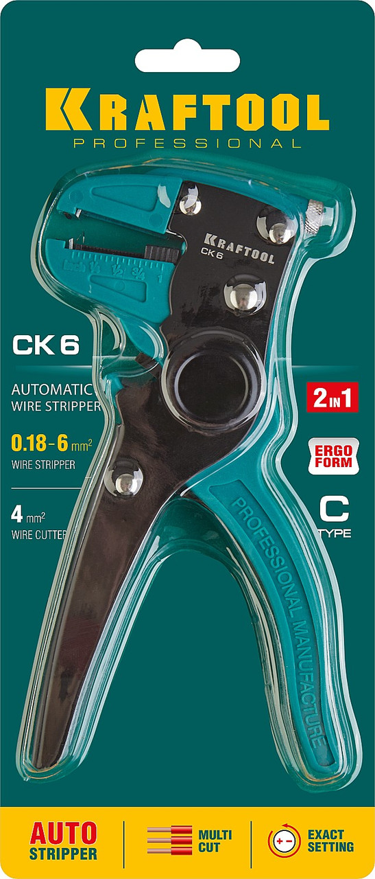 KRAFTOOL 0.2-6 мм², стриппер CK-30 22630 - фото 8 - id-p85470891
