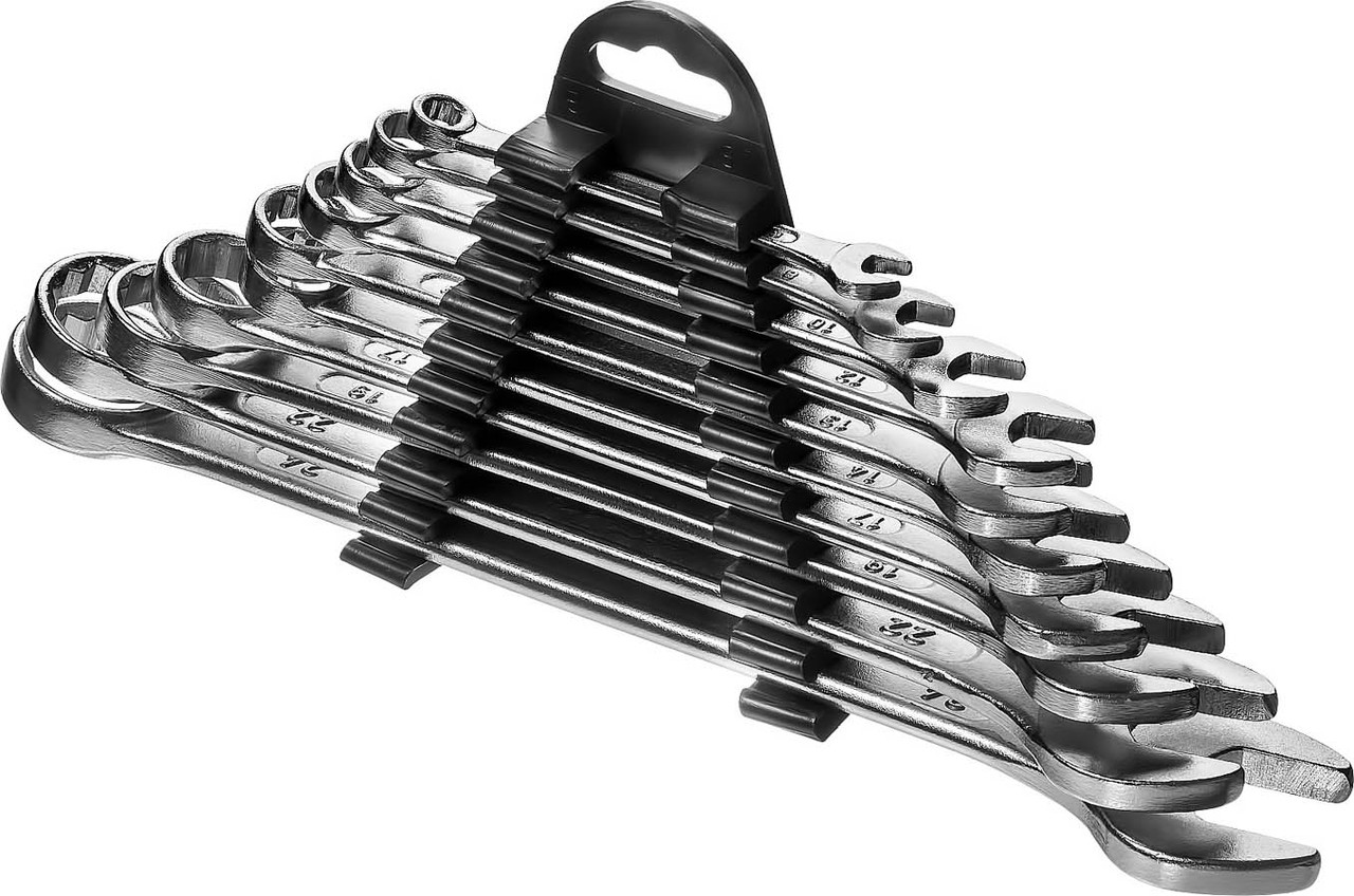СИБИН 10 шт, 6 - 24 мм, набор комбинированных гаечных ключей 27089-H10_z01 - фото 3 - id-p85470956