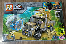 Конструктор PRCK / LELE Jurassic World Побег в гиросфере от карнотавра 69016 Аналог LEGO 75929 динозавры