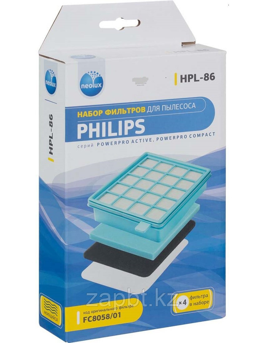 Фильтр пылесоса НЕРА Philips 140мм x 100мм x 30мм FC8470, FC8471, FC8472, 432200493801