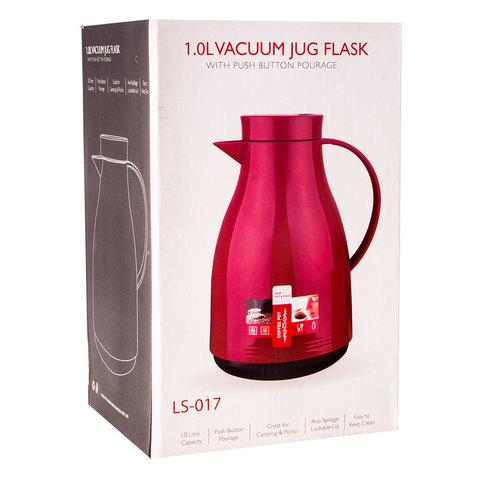 Термос вакуумный с дозатором VACUUM JUG FLASK LS-017 (Красный) - фото 1 - id-p85481447