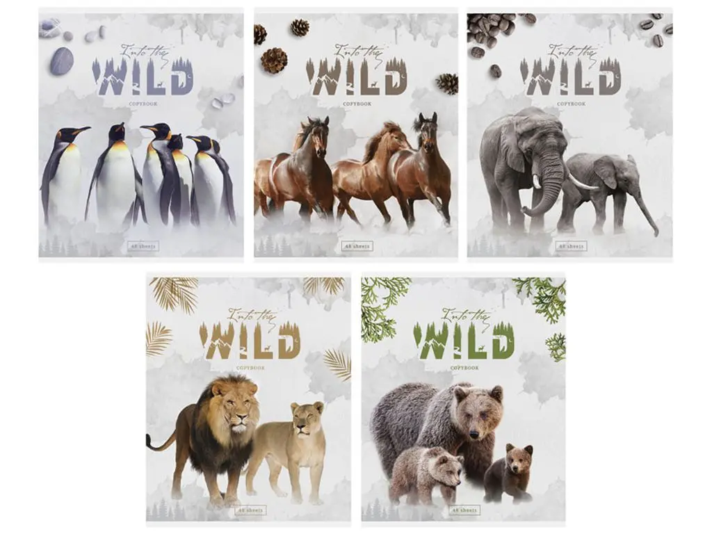 Тетрадь общая ArtSpace "Животные. Into the wild", А5, 48 листов в клетку, на скрепке