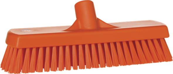 Щетка для мытья полов и стен, 305 мм, Жесткий ворс, оранжевый цвет