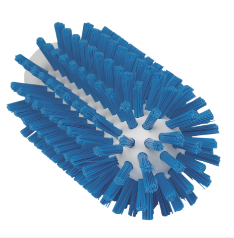 Щетка-ерш для очистки труб, гибкая ручка, диаметр 63 мм, Жесткий ворс, синий цвет, фото 1