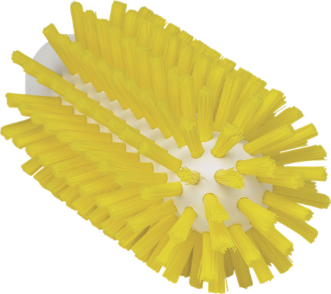 Щетка-ерш для очистки труб, гибкая ручка, диаметр 63 мм, Жесткий ворс, желтый цвет, фото 2