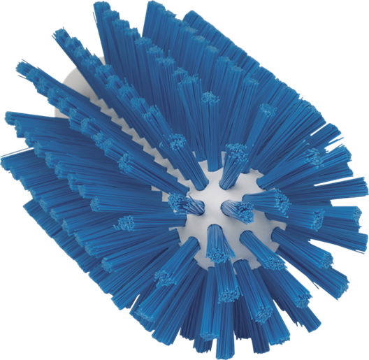 Щетка-ерш для очистки труб, гибкая ручка, диаметр 77 мм, средний ворс, синий цвет