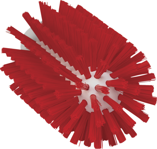 Щетка-ерш для очистки труб, гибкая ручка, диаметр 77 мм, средний ворс, красный цвет