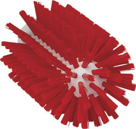Щетка-ерш для очистки труб, гибкая ручка, диаметр 77 мм, средний ворс, красный цвет, фото 2