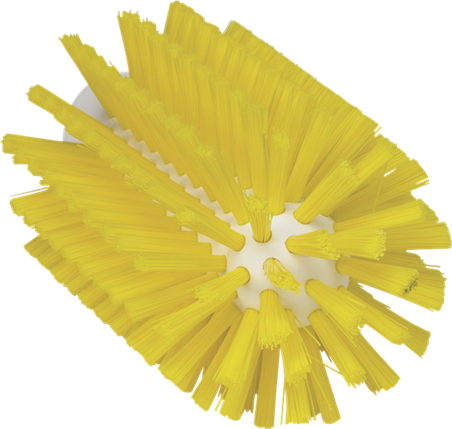 Щетка-ерш для очистки труб, гибкая ручка, диаметр 77 мм, средний ворс, желтый цвет, фото 2