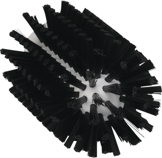 Щетка-ерш для очистки труб, гибкая ручка, диаметр 77 мм, средний ворс, черный цвет