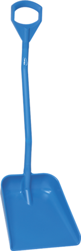 Эргономичная большая лопата с короткой ручкой, 380 x 340 x 90 мм., 1140 мм, синий цвет