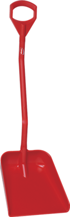 Эргономичная большая лопата с короткой ручкой, 380 x 340 x 90 мм., 1140 мм, красный цвет, фото 2